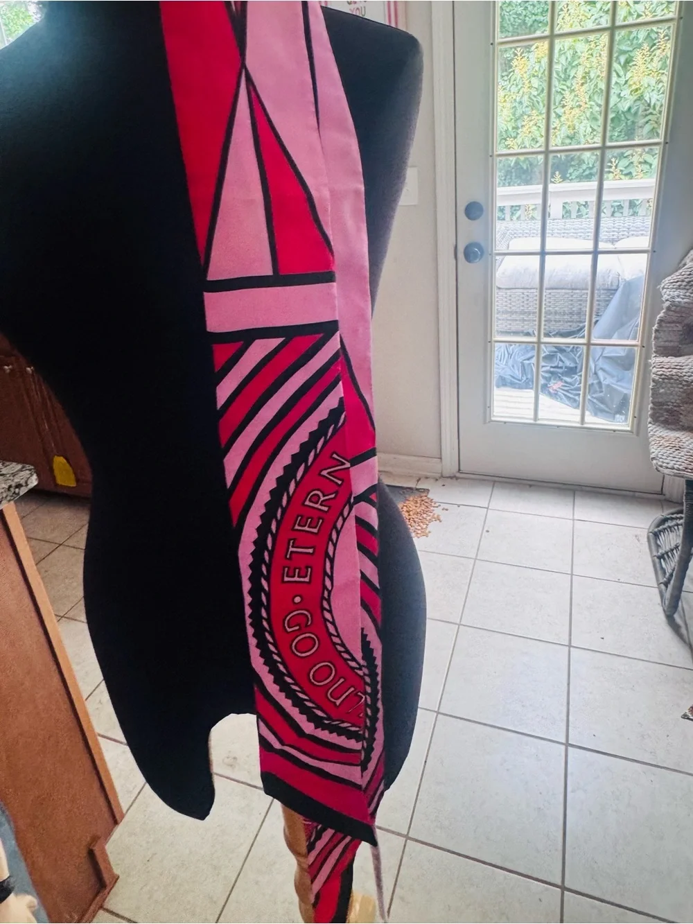 Burberry pink and hot pink Love scarf